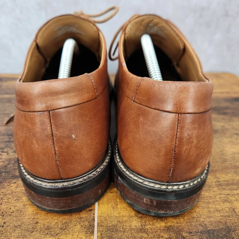 Cole Haan Warren Oxford Shoes Mens 11.5 M‎  Brown Leather Apron Toe Derby Shoes